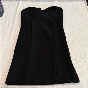 Revolve MINKPINK Strapless Black Bodycon Dress sz medium